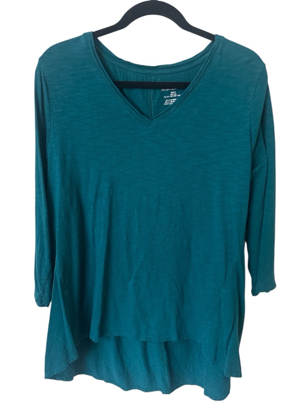 Chico's Teal V-Neck Long Sleeve Shirt